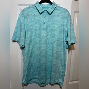 Vineyard Vines Performance Polo Mens Size Medium Shirt Blue Camo Men Camouflage